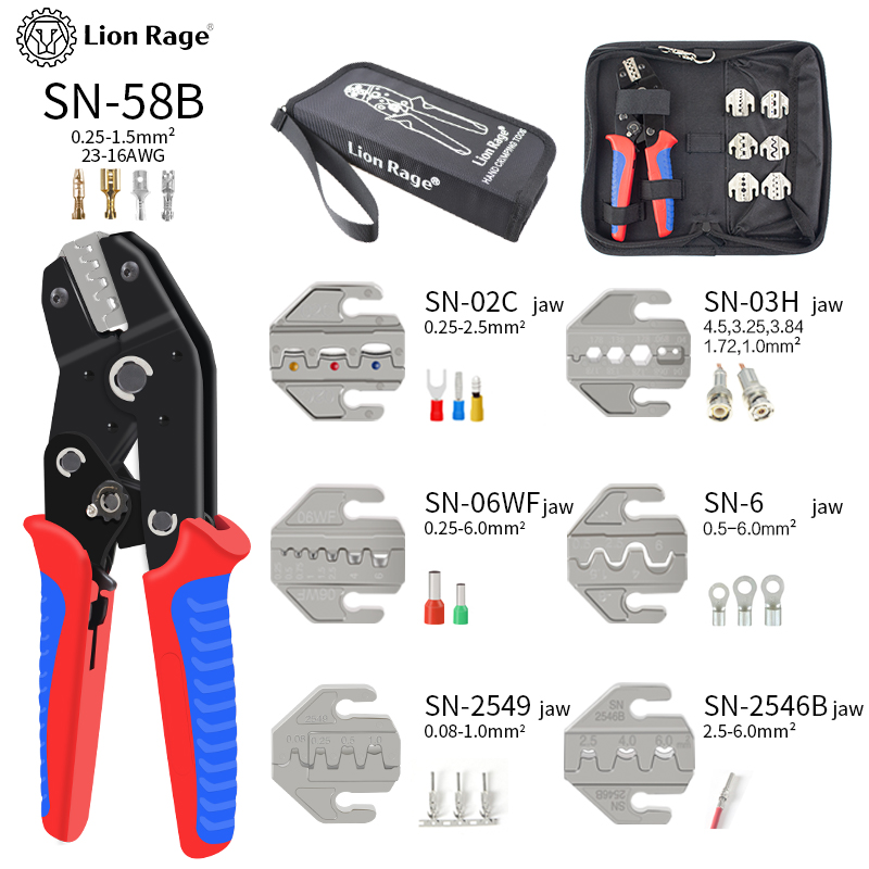 Automatic Wire Stripper Cutter - XH2.54/DuPont2.54/2.8/4.8/6.3/yalıtımsız/Ferrule terminalleri (0.25-1.5mm²) 23-16AWG için SN-58B