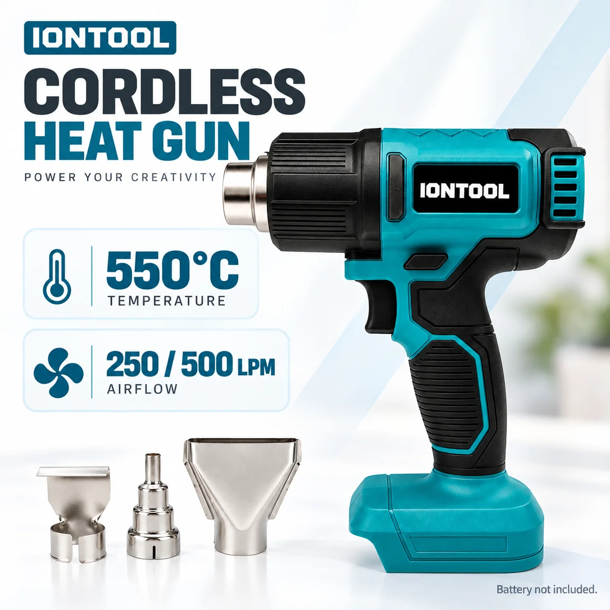 Cordless Heat Gun For Shrink Tubing - IONTOOL Dayanıklı Kablosuz Isı Tabancası 550