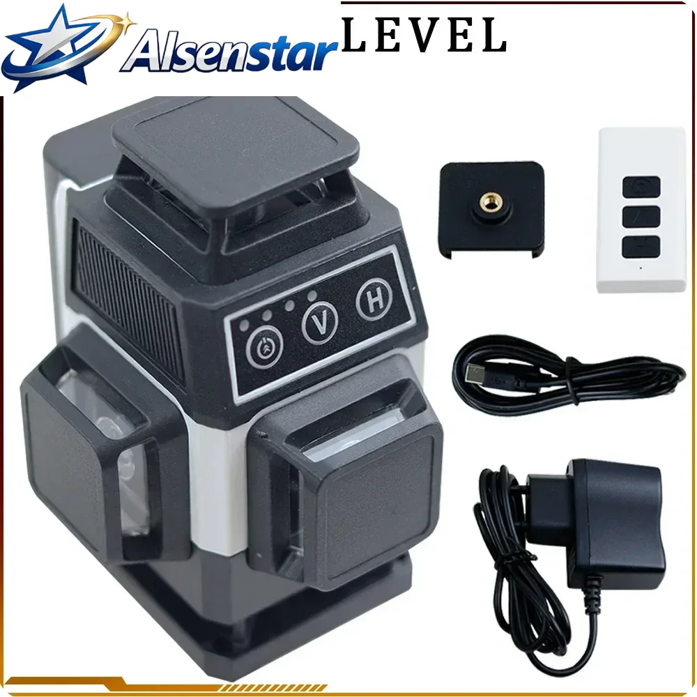 Laser Level 16 Lines 4D Green - 16 Çizgili Lazer Seviye 4D Otomatik