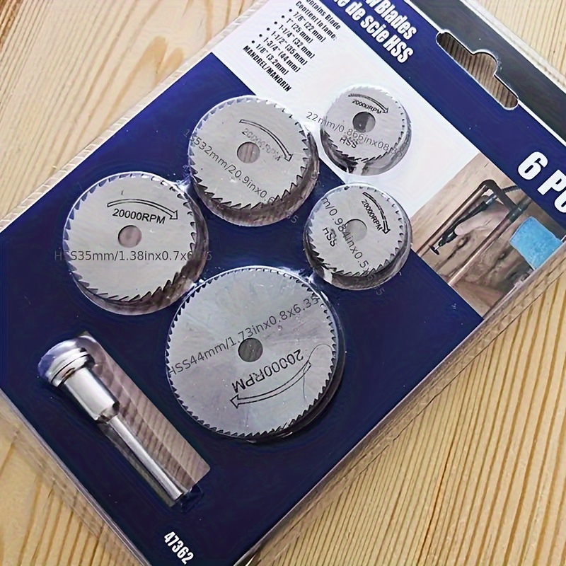 Cordless Rotary Tool Kit Accessories - 6 Adet Mini Dairesel Testere Bıçağı,