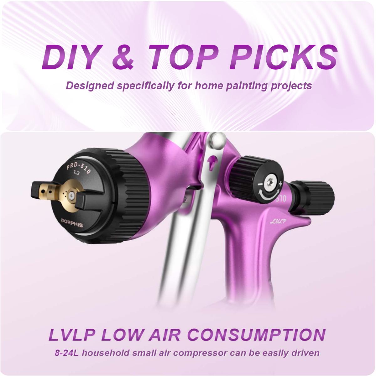Airbrush Kit With Mini Compressor - Orijinal PORPHIS PRD-510 Boya Tabancası LVLP