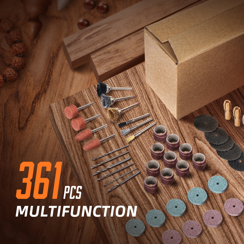 361 adet/grup Elektrikli El Al - Cordless Rotary Tool Kit Accessories incelemesi ve fiyatı