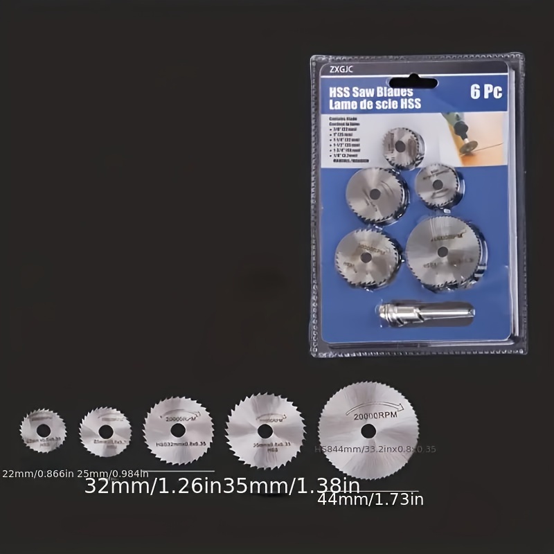 6 Adet Mini Dairesel Testere B - Cordless Rotary Tool Kit Accessories incelemesi ve fiyatı